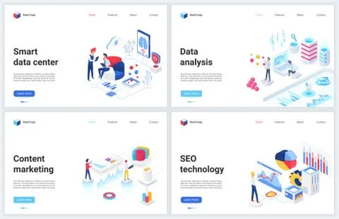 Mobile app development, smm seo technology vector illustrations, creative Stock Illustration