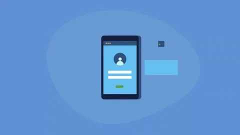 Mobile app development, user interface design technology concept. Stock Footage 186944701