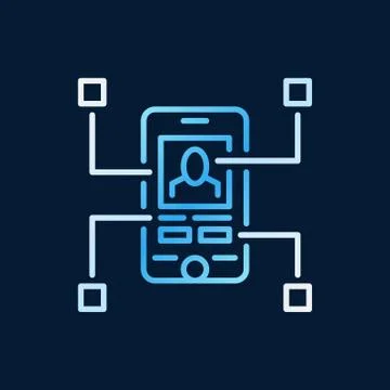 Mobile App Development vector creative modern line icon Stock Illustration