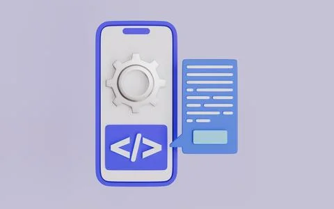 Mobile app documentation source files and technical documentation Stock-Illustration