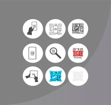 Mobile App Icon Collection - Read qr code Stock Illustration