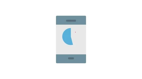 Mobile app icon featuring a colorful pie chart, symbolizing data analysis a.. Stock Footage 334100838