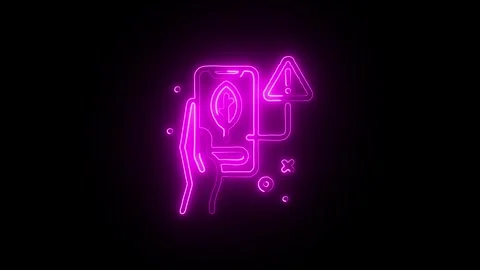 Mobile App Icon Isolated on Black Background, Digital Application Symbol Desi Stock Footage 330003178