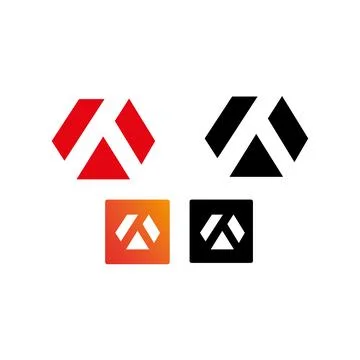 Mobile app icon logo design simple icon logo design Stock Illustration