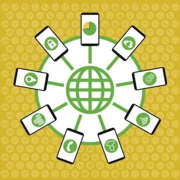 Mobile App Icons Stock Illustration