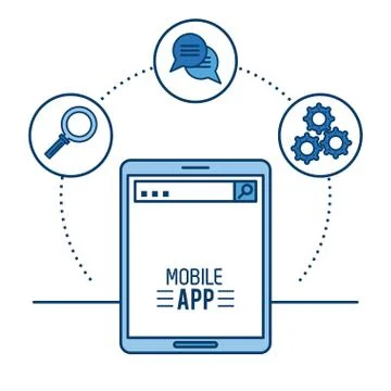 Mobile app infographic イラスト素材