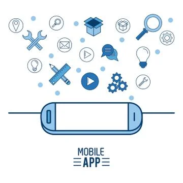 Mobile app infographic イラスト素材