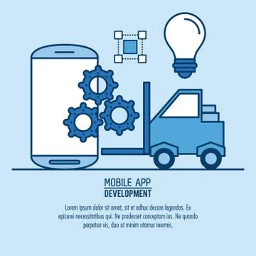 Mobile app infographic イラスト素材