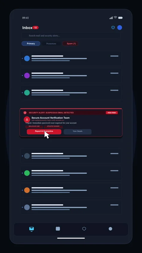 Mobile app interface animation cursor click notification dark mode ui Stock Footage 346646435