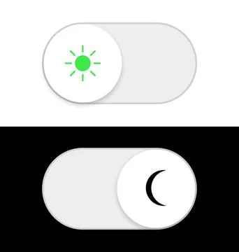 Mobile app interface design concept. Dark mode switch icon Illustrazione stock