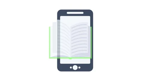 Mobile app interface displaying various book covers for reading and explori.. Stock Footage 332452825