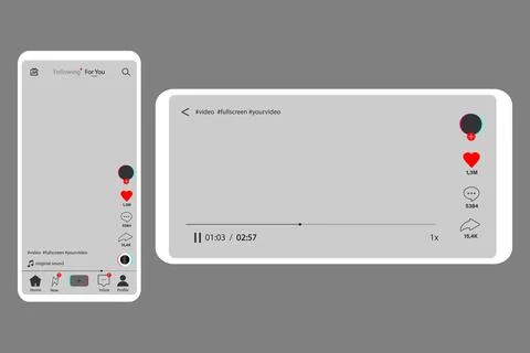 Mobile App interface template. Mockup social media template. Mobile.. イラスト素材