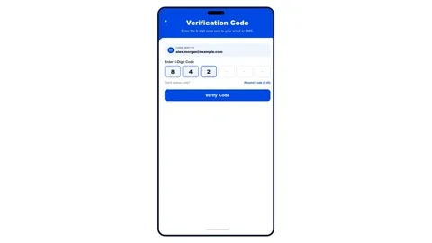 Mobile app login and verification code otp animation on white background. 4K Stock Footage 345495360