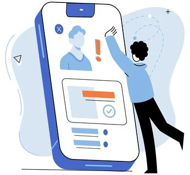 Mobile app marketing. App analysis provides valuable insights into user behavior 스톡 일러스트