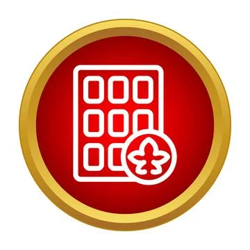 Mobile app menu with fleur de lis symbol Stock Illustration