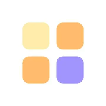 Mobile app menu pixel perfect flat gradient color ui icon 스톡 일러스트