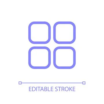 Mobile app menu pixel perfect color linear ui icon Stock Illustration