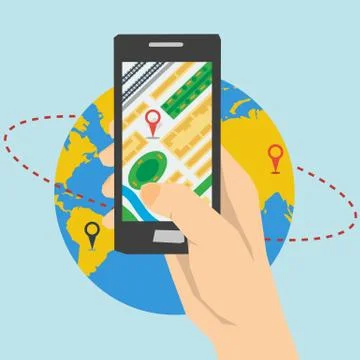 Mobile App Navigation Stock Illustration