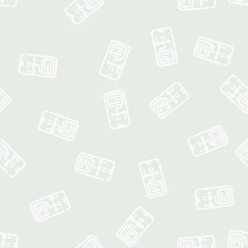 Mobile app for planning line vector seamless pattern Stockillustratie