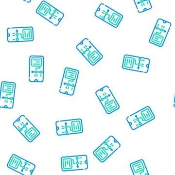 Mobile app for planning vector seamless pattern Stock Illustration