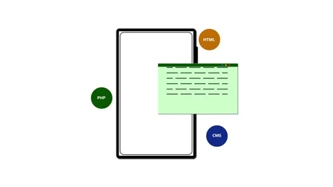 Mobile app programming animation. Green screen coding UI. Digital coding an.. Stock Footage 314249040
