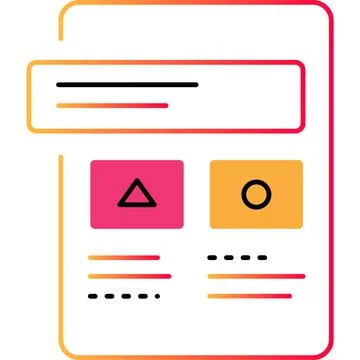 Mobile app prototyping outline icon flat vector Stock Illustration