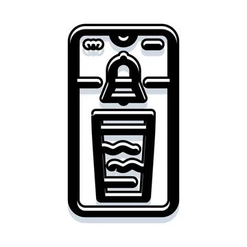 Mobile app reminding users drinking water for hydration 스톡 일러스트