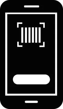Mobile app for scanning bar codes on smart phone イラスト素材