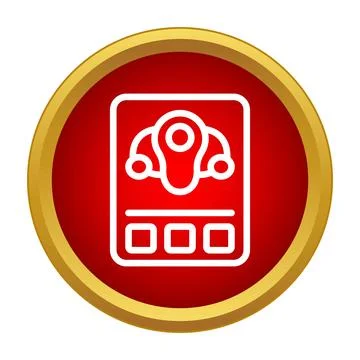 Mobile app showing car tracking navigation location icon Ilustración de archivo