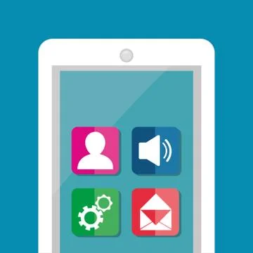 Mobile app technology 스톡 일러스트