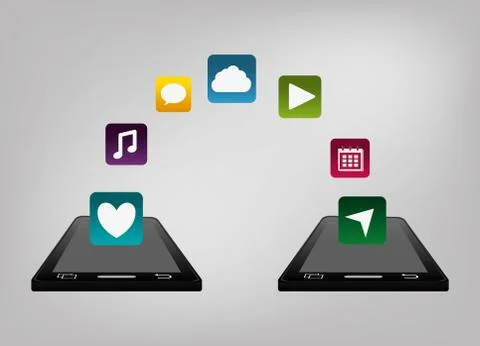 Mobile app technology 스톡 일러스트