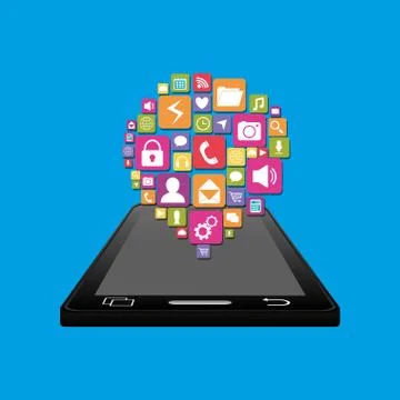 Mobile app technology イラスト素材