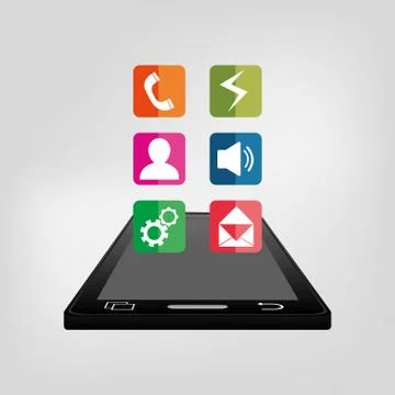 Mobile app technology Illustrazione stock