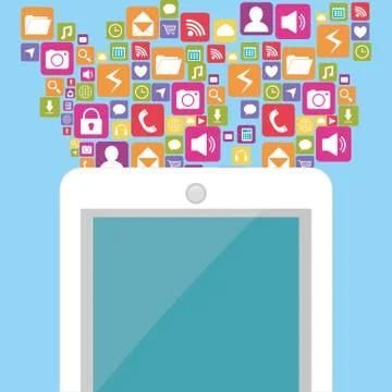 Mobile app technology イラスト素材