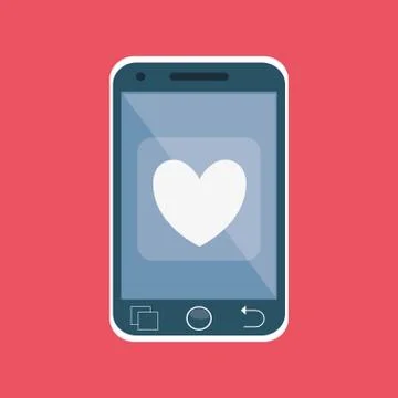 Mobile app technology Stock Illustration