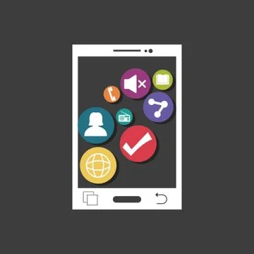 Mobile app technology Stock Illustration