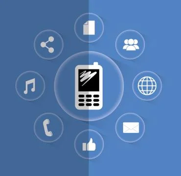 Mobile app technology 스톡 일러스트