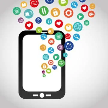 Mobile app technology Stockillustratie