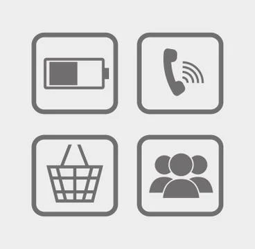 Mobile app technology Stock Illustration