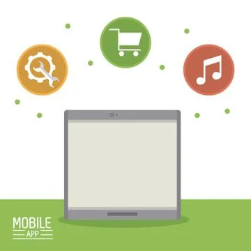 Mobile app technology イラスト素材