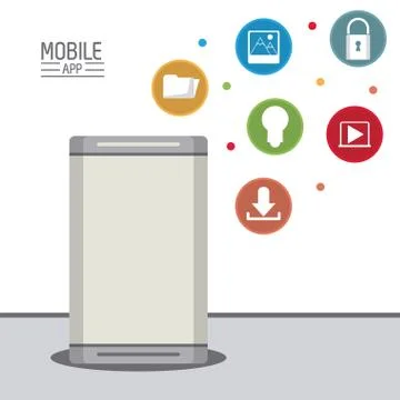 Mobile app technology 스톡 일러스트