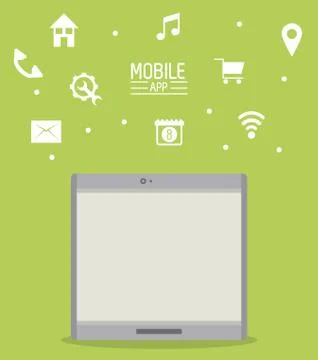 Mobile app technology イラスト素材