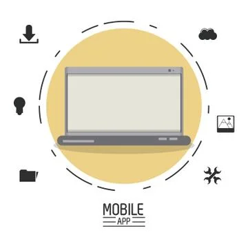 Mobile app technology Illustrazione stock