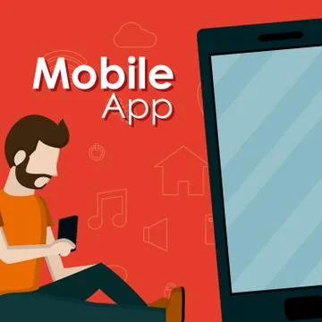 Mobile app technology イラスト素材