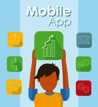 Mobile app technology 스톡 일러스트