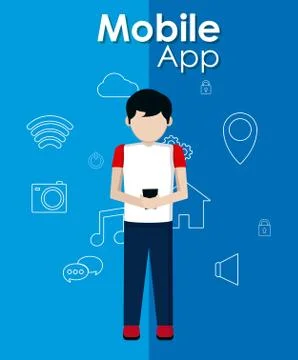 Mobile app technology イラスト素材