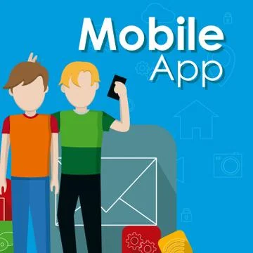 Mobile app technology イラスト素材