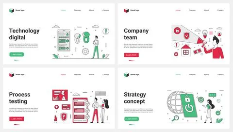 Mobile app testing process, marketing campaign strategy, company digital イラスト素材