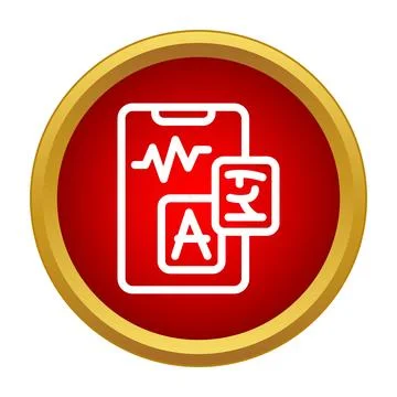 Mobile app translating different languages icon vector Stock Illustration