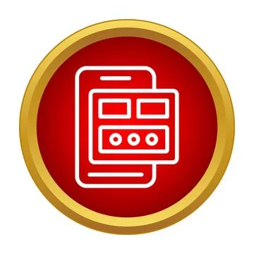 Mobile app ui interface design on smartphone icon イラスト素材